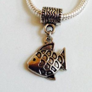 “FISH” Dangling Charm Bead For European Style Charm Bracelets